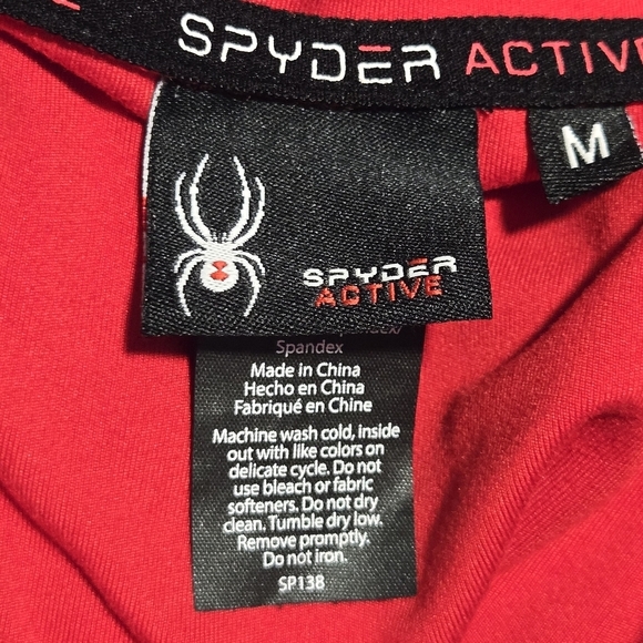 Spyder Women Athleisure Red Freestyle Half Zip Mid Layer Top Thumbholes Medium - Picture 6 of 7